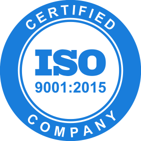 Selo ISO 9001:2015 — empresa certificada